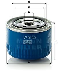 Mann filter w914 - mann-filter, w914/2